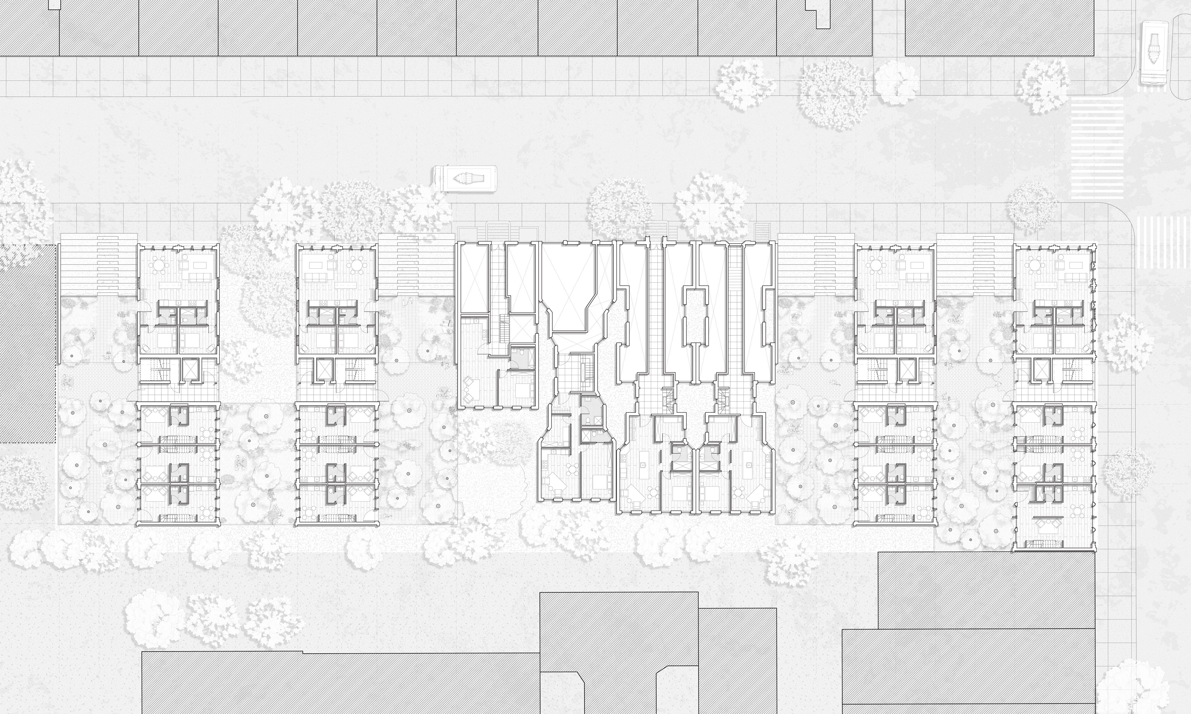 Second floor plan, drawn on the same sheet as the ground floor.
